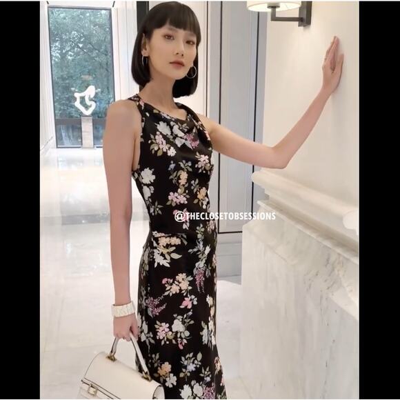 ZARA Satin Effect Midi Dress NWT - Picture 7 of 16